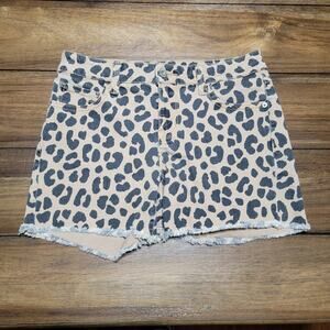 Arizona Jean Co. Leopard Print Cut Off Shorts - Size Junior 3